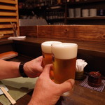 明石カンカン - 生ビールで乾杯