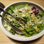 焼肉茶屋 みさわ - 本日のサラダ：チーズっぽいソースの野菜サラダ