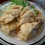 みやこ食堂 - 揚げ上がりはサクフワ量もしっかりあります