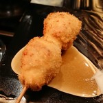 串揚げはやし - ねぎまの串揚げ