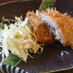 久みち - 鯵フライも揚げたてホクホクサックサク。