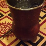 お冷のグラス。かわいー