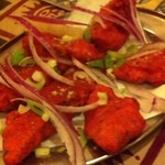 ナマステ - 見た目もおしゃれな白身魚フライ、結構ボリュームもある。