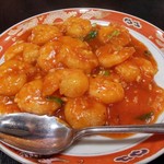 中国酒家　新三陽 - 新三陽小エビのケチャップ煮(エビチリ)1,600円
