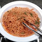 Asiana Business Class Lounge - たっぷりのパスタ。