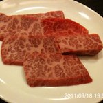 焼肉 金田 - 和牛カルビ（タレ忘れ）　880円
