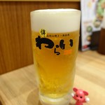 わらい食堂 - 生ビール　￥518