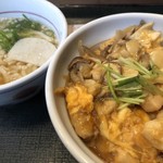 なか卯 - 3種のきのこの親子丼&ハイカラ蕎麦