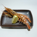 鉄板焼たままる - エビ塩焼き