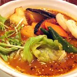 Spicy soup curry Legon - 野菜スープカレーです、野菜がたっぷりと入っています