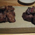 しら石 - 炭火焼　味噌漬けとハラミ