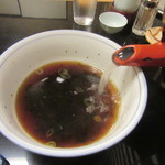 室町 砂場 - 温蕎麦にも蕎麦湯を注ぐ