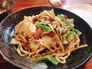 舞天 - 沖縄そば麺のペペロンチーノ風