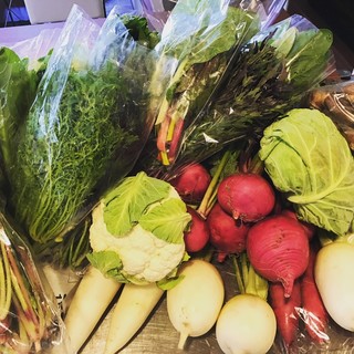 ◆Seasonal vegetables delivered directly from “Sato Natural Farm” in Oita Prefecture