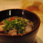 ラ・ベットラ・ダ・オチアイ ナゴヤ - 新作のタコ料理のバーニャカウダソース(正式名称失念)