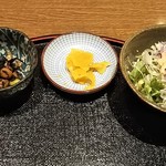 雅亭 - サラダ、ひじきの煮物、漬物 ♪