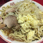 ラーメン二郎 - ラーメン大 カタメ ニンニク野菜マシ