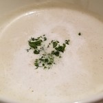 フランス風郷土料理 欅 - 「食の都ランチ」◇「焼き茄子のクリームスープ」