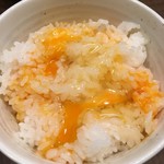 中華そば まるたけ - 今日のTKG(自分はたまごをかき混ぜてから投入する派)