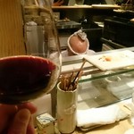 鳥しき - 赤ワイン