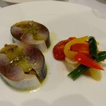 ラ・サンテ - オードブル：秋サバと茄子のテリーヌ