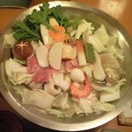 うどんすき 1450円 の煮込み前