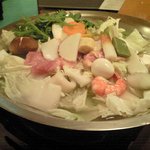 鳥茶屋 - うどんすき 1450円 の煮込み前