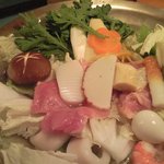 鳥茶屋 - うどんすき 1450円 の煮込み前