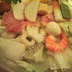 鳥茶屋 - うどんすき 1450円 の煮込み前