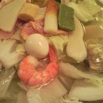 鳥茶屋 - うどんすき 1450円 の煮込み前