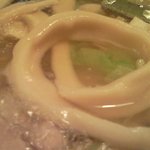 鳥茶屋 - うどんすき 1450円 の超極太うどん