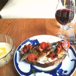 ブリコラージュ ブレッド アンド カンパニー ダイニング・カフェ - ソムリエさんセレクトのワインと楽しむのも格別。(^ー^)　特別な日は、大好きなお店でいただくおいしいランチが幸せっ♡ 20181031　この日がラストの秋刀魚のタルティーヌ。明日からはきっと新メニュー