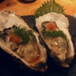 石臼挽き手打 蕎楽亭 - 生牡蠣をポン酢で