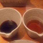 石臼挽き手打 蕎楽亭 - 蕎麦汁と冷麦の汁