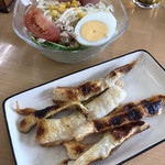 栄食堂 - ハラスとサラダ