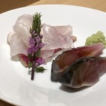 Sushi Homare - ◆お刺身・・主人には「アラ」と「鯖」 アラは勿論、鯖が脂ののりもよく美味しいと。