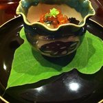 日本料理 晴山 - いくらの蒸し寿司