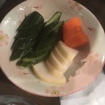 つくしのこ - お新香、こちらも追加料理