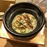 虎白 - 食事：金目鯛の土鍋ご飯1