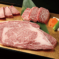 松阪牛リブロース特上肉の盛り合せ