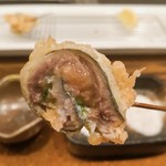 旬彩 天ぷら 心来(しんら） - 秋刀魚紅梅揚げ