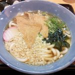 Hankyuusoba - 朝定食うどんハーフきつねトッピング@400