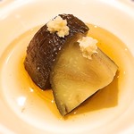 銀座 しのはら - 炒り粉で炊いた落ち茄子　
