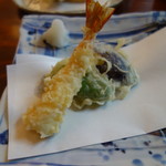 天ぷら：海老、茄子、ピーマン