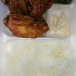 牛島商店 - 唐揚げ弁当(小盛り、ニンニクあり)￥450