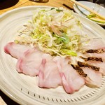 磯ぎよし - 天然本あら(クエ)鍋コース逸品、、、しゃぶしゃぶ