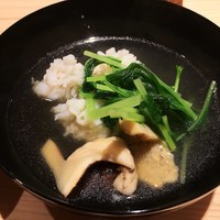 新ばし 星野 - 鱧　松茸　鍋風に
