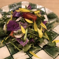旬菜 おぐら家 - 大山鶏とクレソンのサラダ