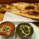 ターザマーザ - 夜のセットメニューの一部。カレーが2種類選べます♪