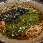 手打ち蕎麦 たがた - 本日のおすすめ蕎麦 冷やしメカブの蕎麦